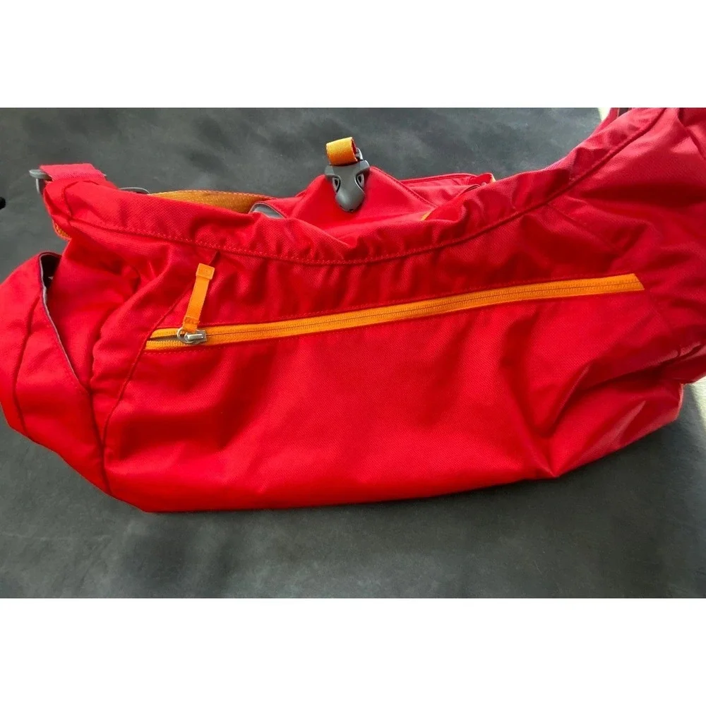 REI Messenger Bag Red Orange Large Shoulder Crossbody Travel Commuter Gorpcore